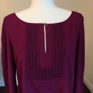 Tory Burch burgundy silk tunic